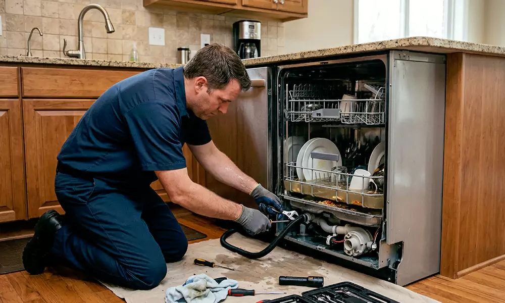 Dishwasher Not Draining Repair in Fall River, MA