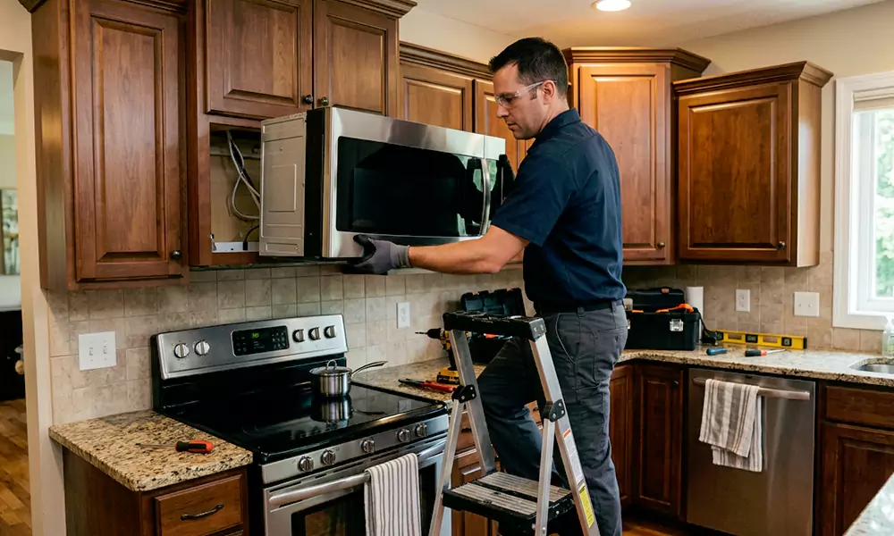 Microwave Installation in Fall River, MA