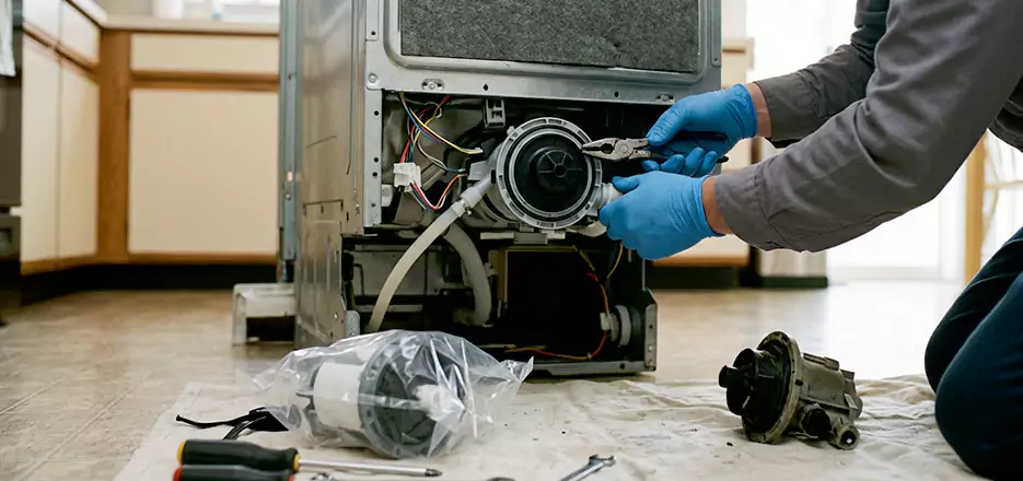 Dishwasher Motor Pump Replacement in Fall River